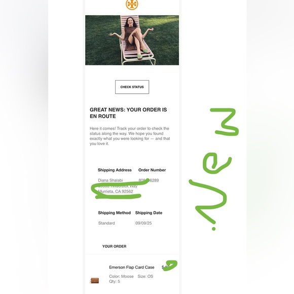 New Tory Burch EMERSON CARD CASE 157146 - Picture 11 of 11